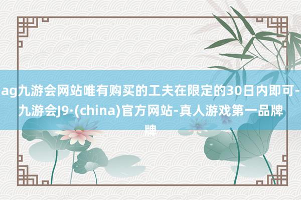 ag九游會網站唯有購買的工夫在限定的30日內即可-九游會J9·(china)官方網站-真人游戲第一品牌